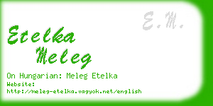 etelka meleg business card